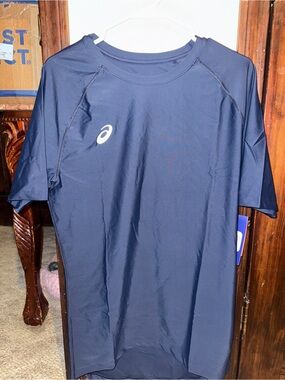 ASICS Navy Blue Short Sleeve Athletic